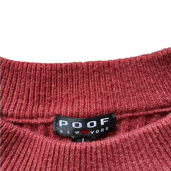 POOF Ribbed Auburn Sweater Size Large - Picture 3 of 4